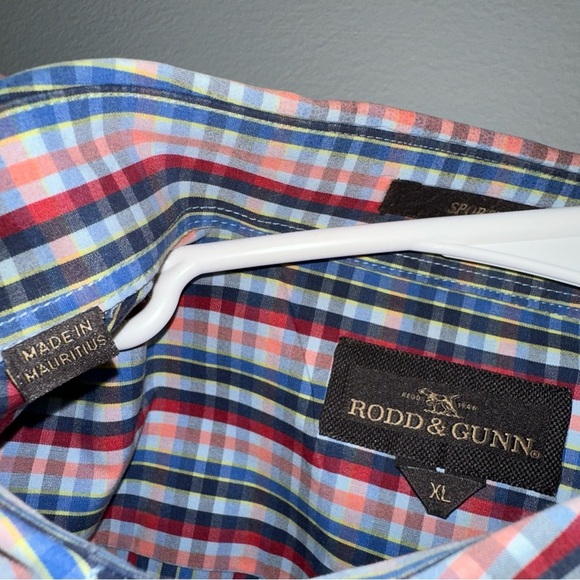 Rodd & Gunn Men's Sports Fit Spring Plaid Long-Sleeve Button-up‎ Shirt Size XL - Picture 5 of 8